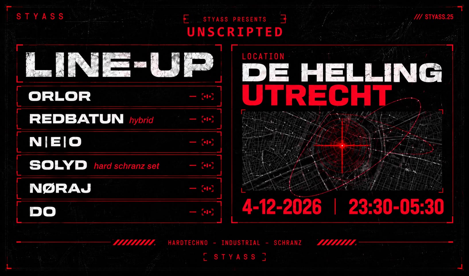 STYASS UNSCRIPTED · De Helling, Utrecht · vr 4 dec 2026
